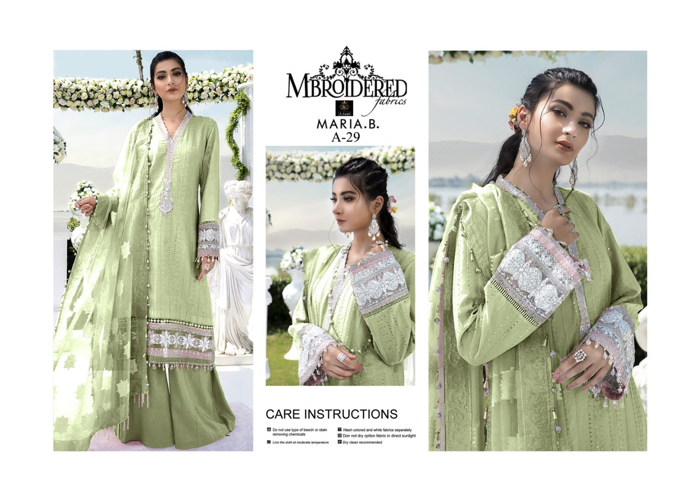 3 pc unstitched organza